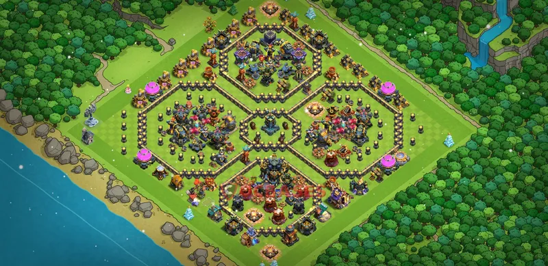 Town Hall 17 Base -war – Layout id: m67xi base layout
