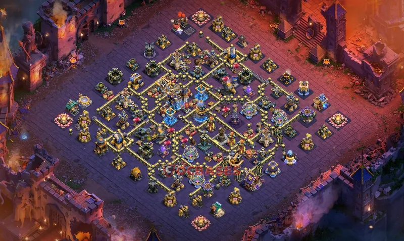 Town Hall 18 Base -war – Layout id: yaomc base layout