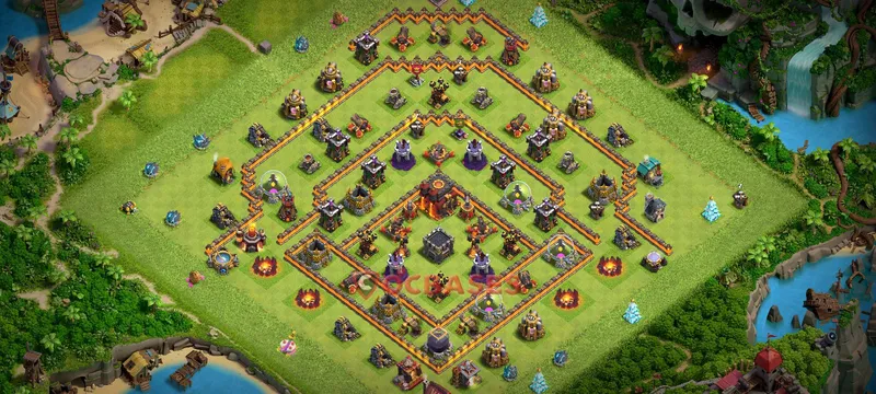 Town Hall 10 Base -hybrid – Layout id: 0so4u base layout