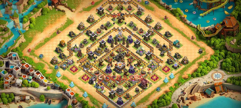 Town Hall 11 Base -hybrid – Layout id: mhkvg base layout