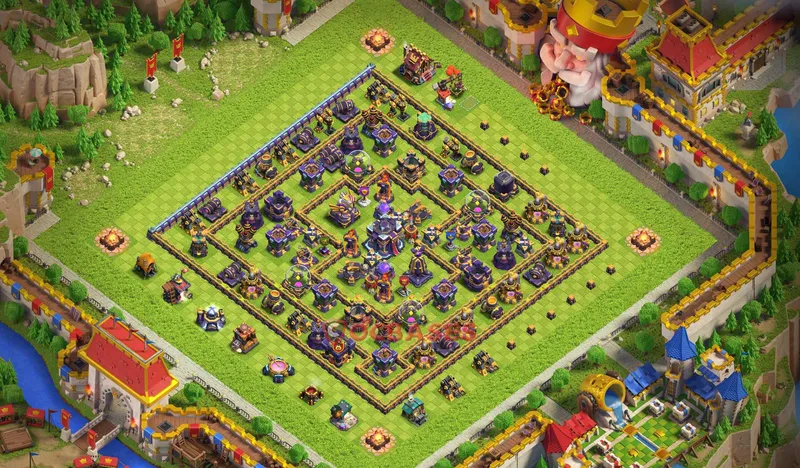 Town Hall 15 Base -trophy – Layout id: icro5 base layout, image 1