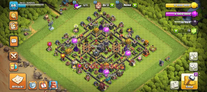 Town Hall 9 Base -war – Layout id: mcief base layout