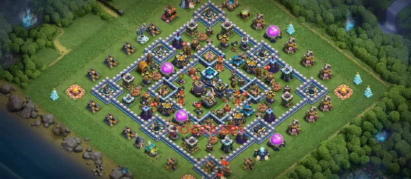 Town Hall 13 Base -trophy – Layout id: xlx90 base layout