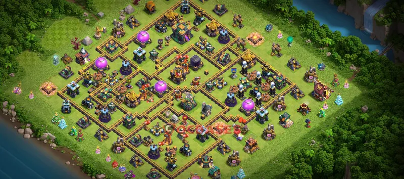 Town Hall 14 Base -farming – Layout id: o01ft base layout