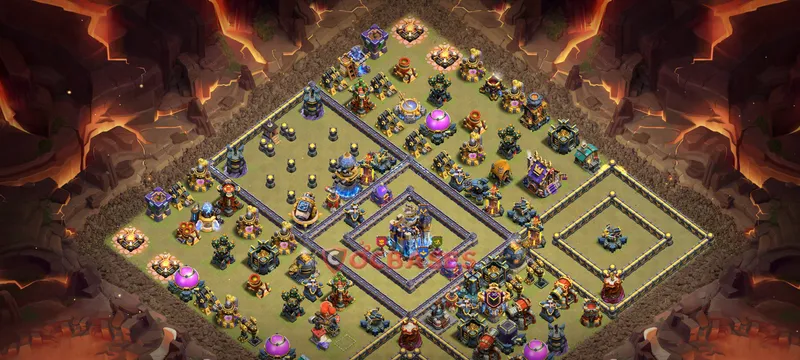 Town Hall 18 Base -war – Layout id: 4w22w base layout, image 2