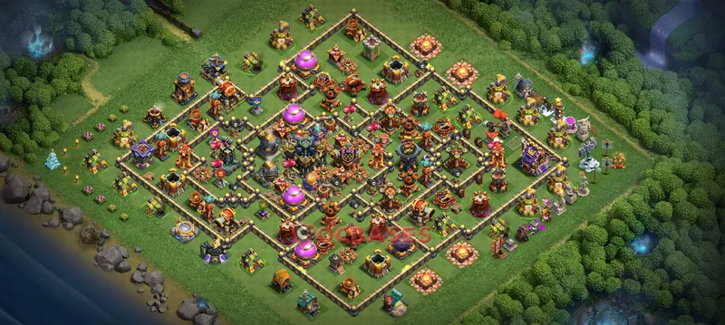 Town Hall 17 Base -trophy – Layout id: 0bfs5 base layout