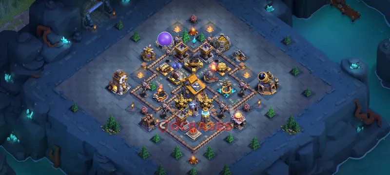 Builder Hall 10 Base -trophy – Layout id: p4122 base layout, image 1