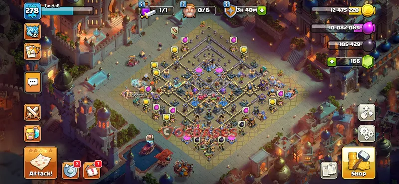Town Hall 18 Base -progress base – Layout id: 8f9dr base layout