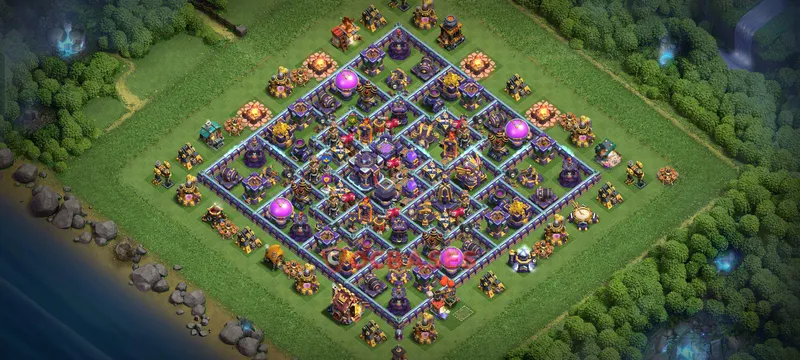 Town Hall 15 Base -hybrid – Layout id: lmtv4 base layout