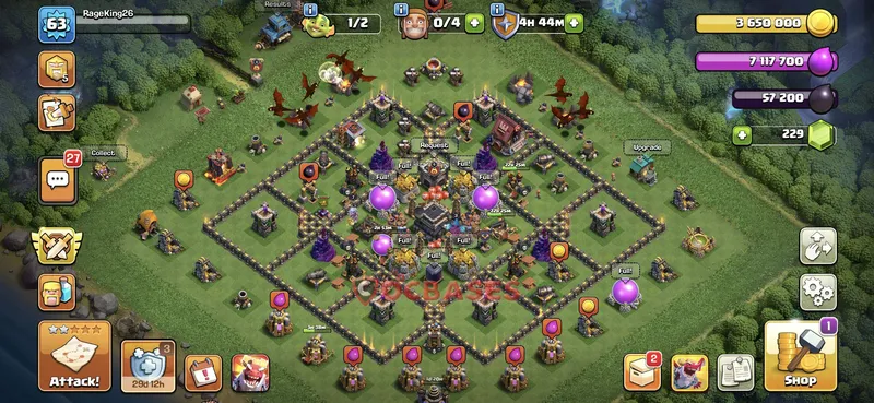 Town Hall 9 Base -farming – Layout id: ry9m9 base layout