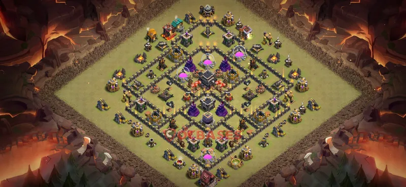 Town Hall 9 Base -war – Layout id: 4a0cu base layout