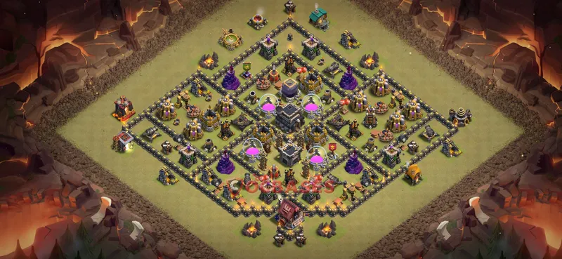 Town Hall 9 Base -war – Layout id: yk1bk base layout