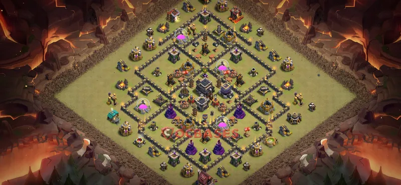 Town Hall 9 Base -war – Layout id: 0wtyi base layout