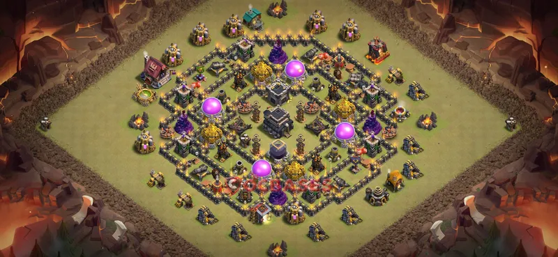 Town Hall 9 Base -war – Layout id: qnygw base layout