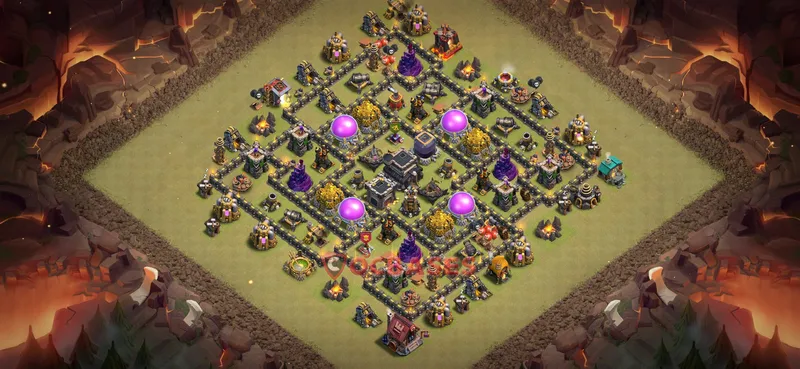 Town Hall 9 Base -war – Layout id: 79rj9 base layout