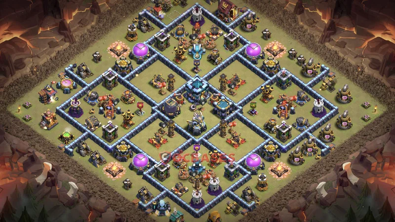 Town Hall 13 Base -war – Layout id: 0m5kb base layout