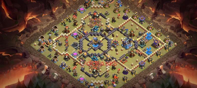 Town Hall 18 Base -war – Layout id: y42m5 base layout