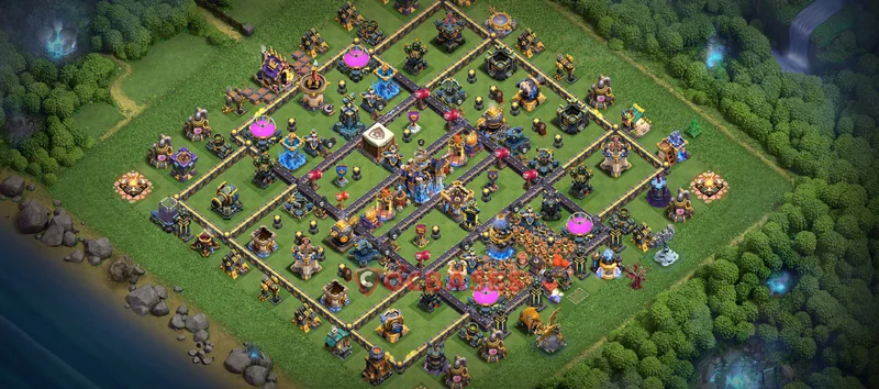 Town Hall 18 Base -hybrid – Layout id: m15r2 base layout