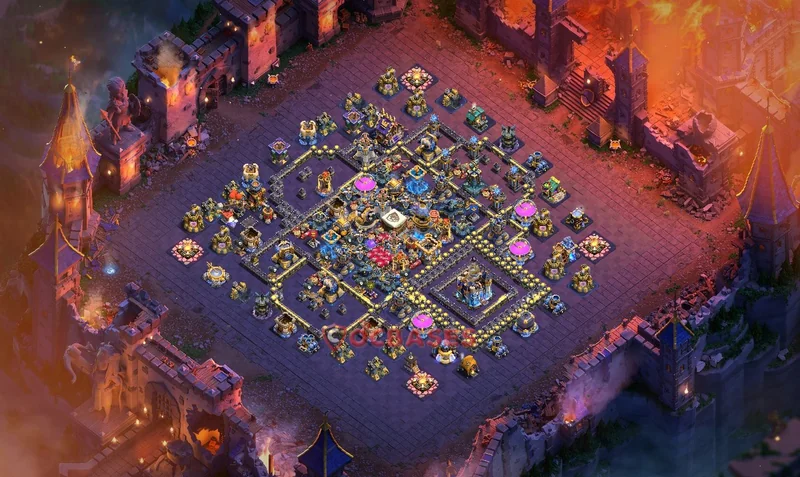 Town Hall 18 Base -trophy – Layout id: 21otb base layout