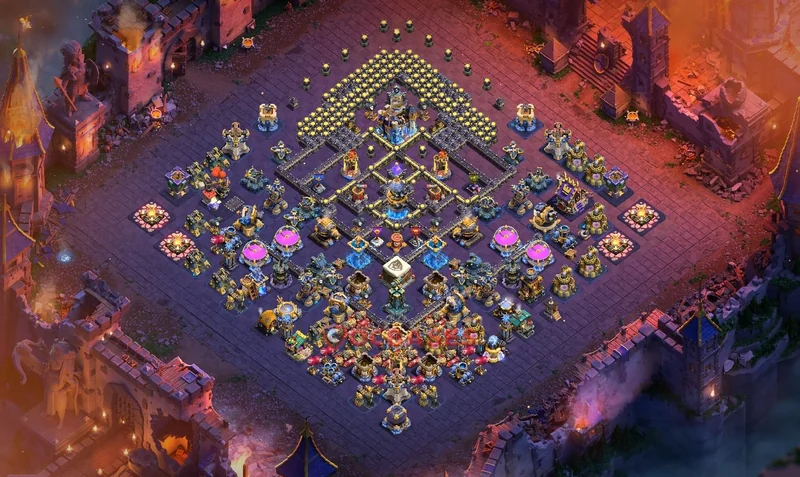 Town Hall 18 Base -trophy – Layout id: m4cbb base layout