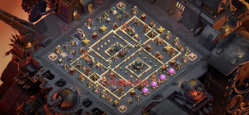 Town Hall 17 Base -war – Layout id: xmb0u base layout, image 2