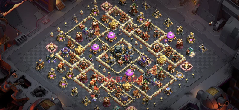 Town Hall 17 Base -war – Layout id: q2sc7 base layout, image 2