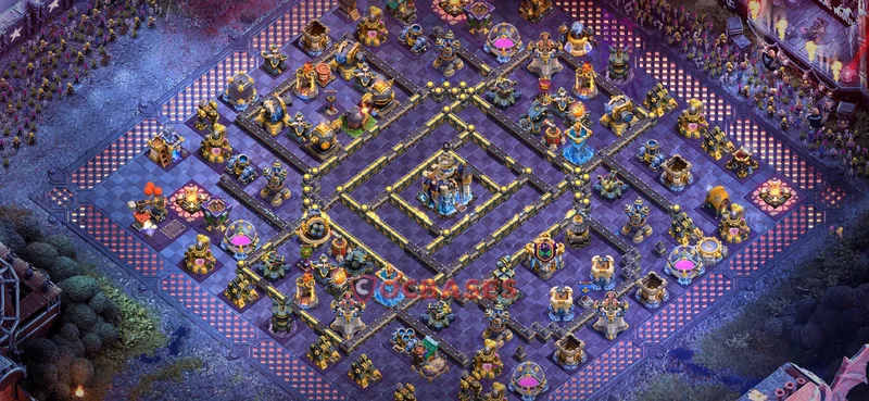 Town Hall 18 Base -war – Layout id: pzz8p base layout
