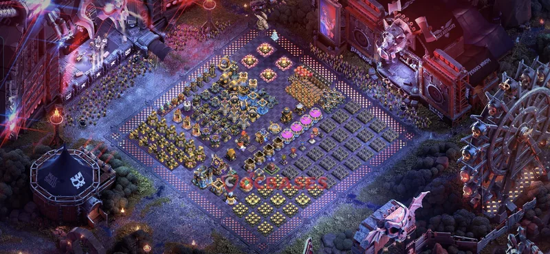 Town Hall 18 Base -progress base – Layout id: unqsk base layout