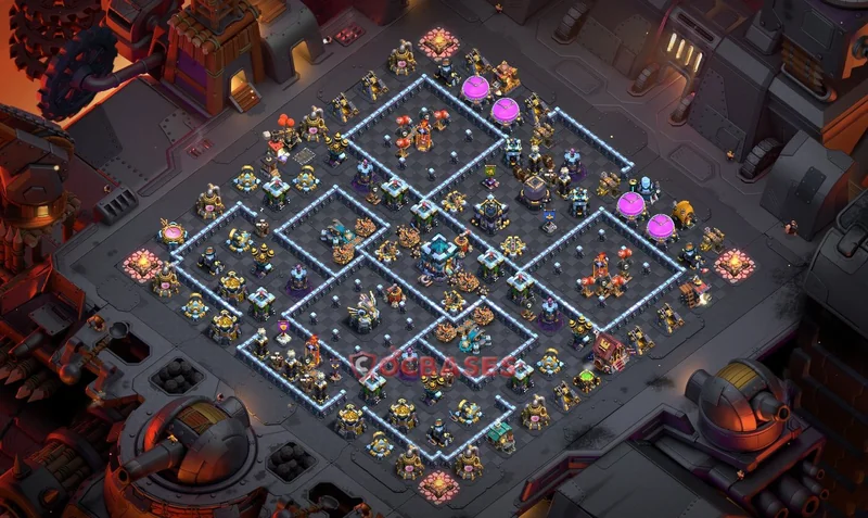 Town Hall 13 Base -war – Layout id: 77a03 base layout