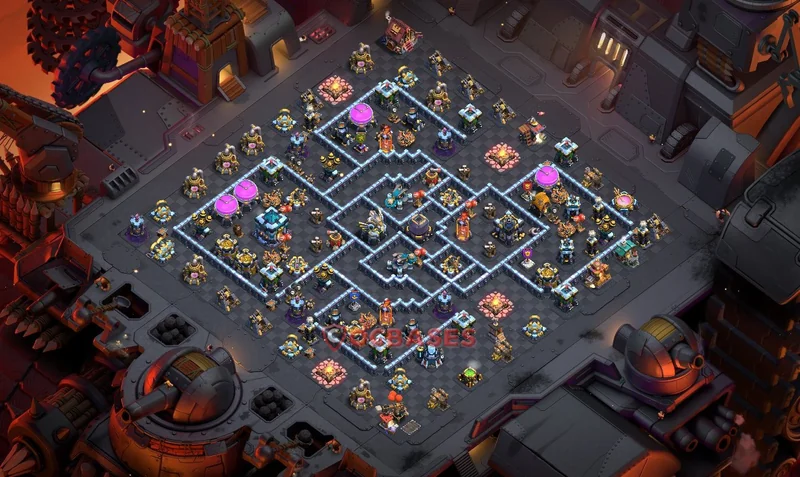 Town Hall 13 Base -trophy – Layout id: d1gi5 base layout