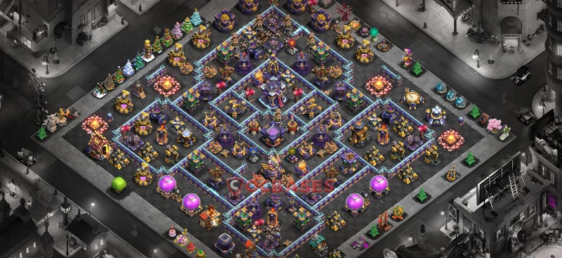 Town Hall 15 Base -war – Layout id: cxzni base layout, image 1