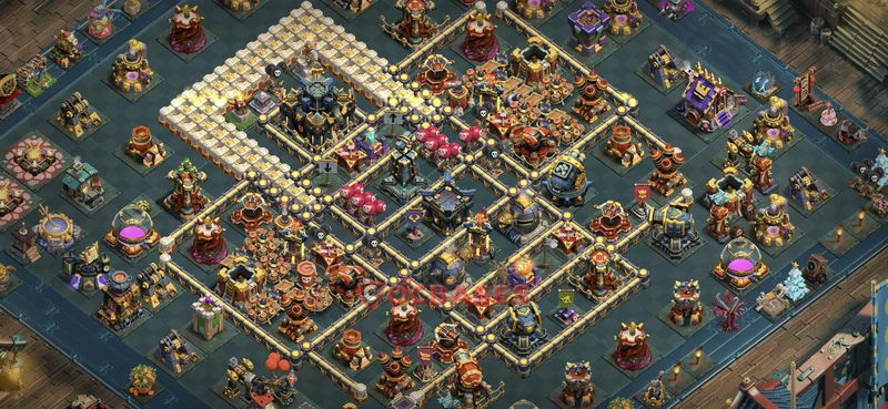 Town Hall 17 Base -trophy – Layout id: g8qwn base layout, image 1