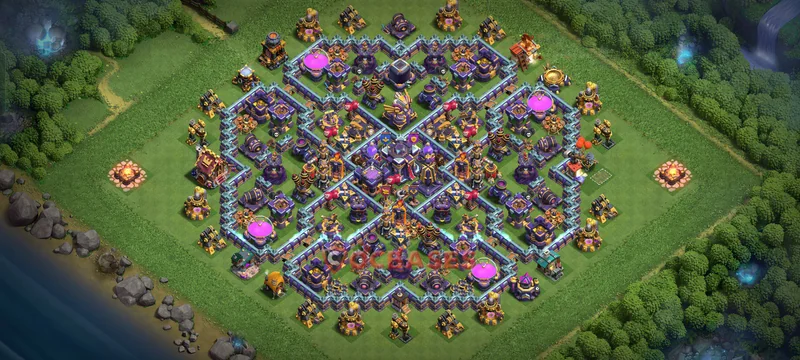 Town Hall 15 Base -hybrid – Layout id: zzzza base layout