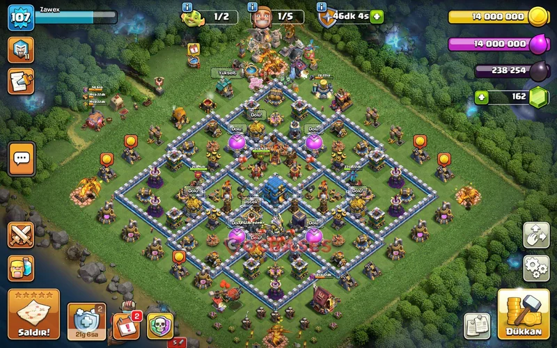 Town Hall 12 Base -war – Layout id: 1wpn6 base layout