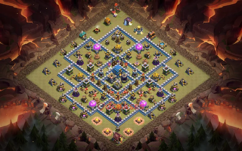 Town Hall 12 Base -war – Layout id: pdp3v base layout