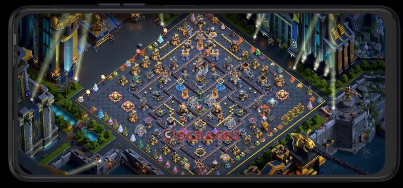 Town Hall 18 Base -war – Layout id: mgmjt base layout
