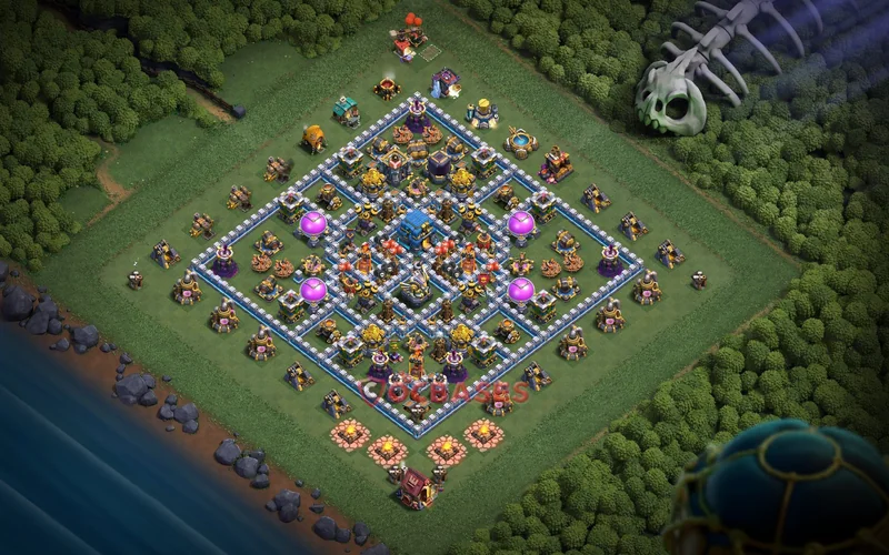 Town Hall 12 Base -trophy – Layout id: k0p3k base layout