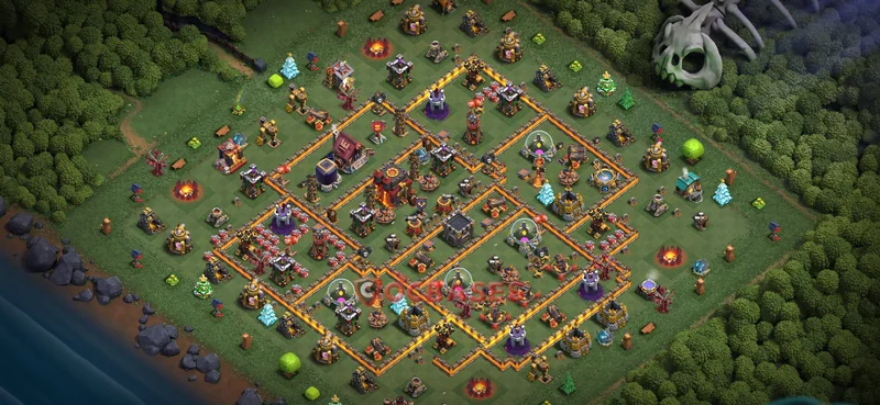 Town Hall 10 Base -war – Layout id: wvupb base layout
