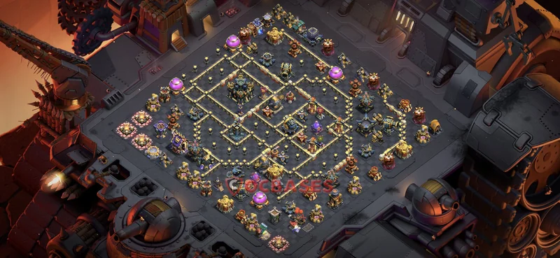 Town Hall 17 Base -war – Layout id: vizt3 base layout, image 2