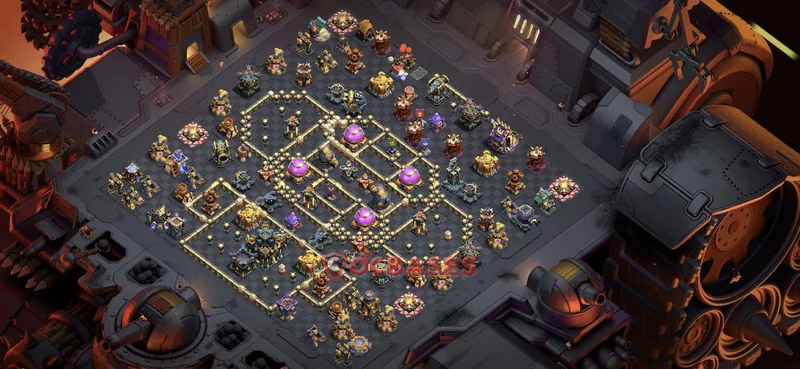 Town Hall 17 Base -war – Layout id: g0bbj base layout, image 2