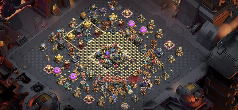 Town Hall 17 Base -war – Layout id: gy2ne base layout, image 1