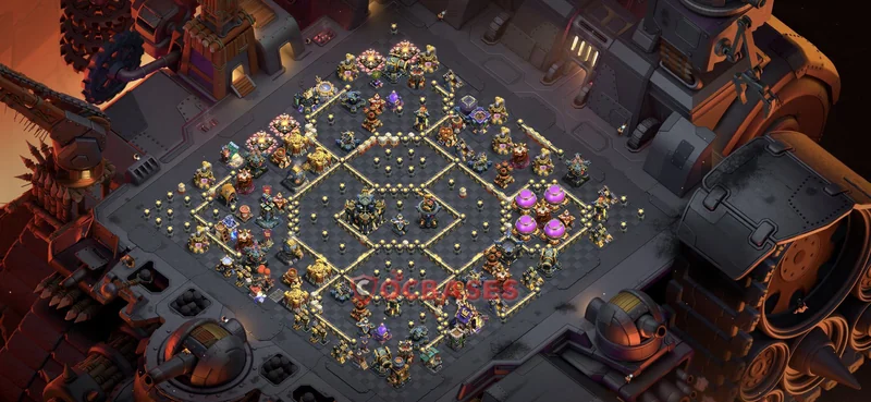 Town Hall 17 Base -war – Layout id: znti4 base layout, image 2