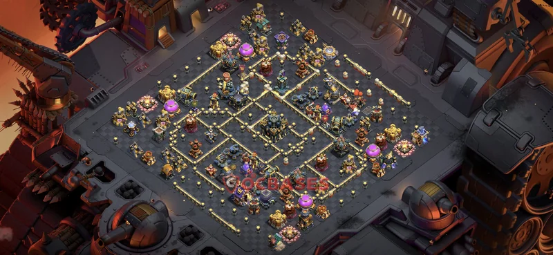 Town Hall 17 Base -war – Layout id: zvfms base layout, image 1