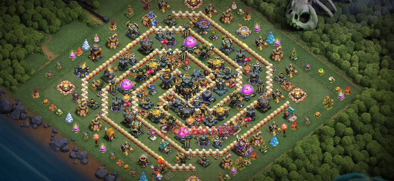 Town Hall 17 Base -farming – Layout id: ijekd base layout