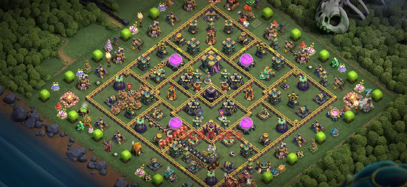 Town Hall 14 Base -farming – Layout id: esscm base layout