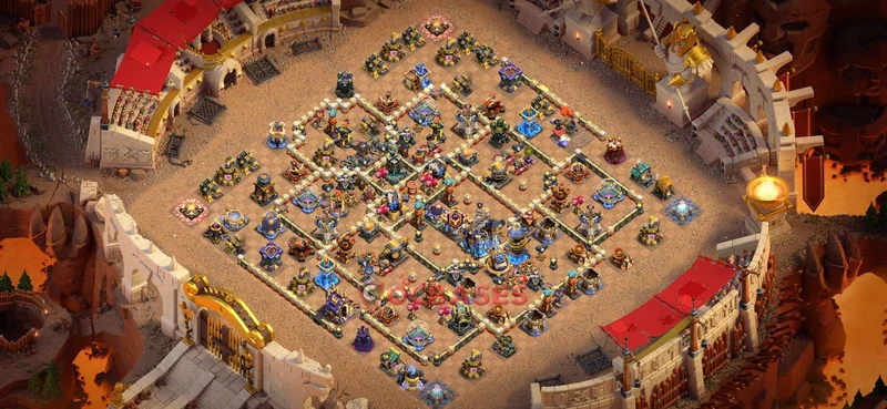 Town Hall 18 Base -war – Layout id: ef5xw base layout