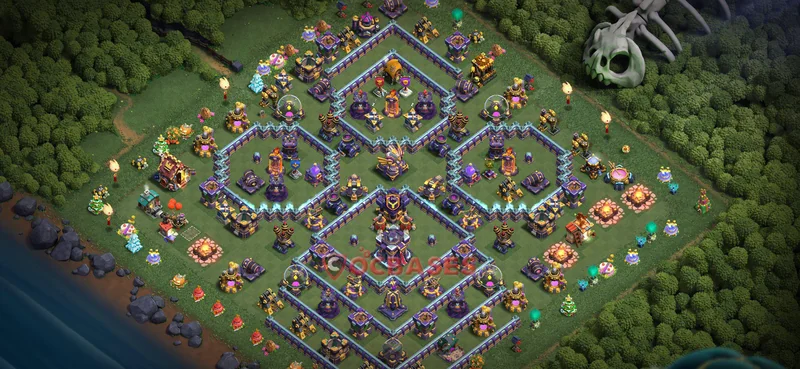 Town Hall 15 Base -war – Layout id: w1oxt base layout