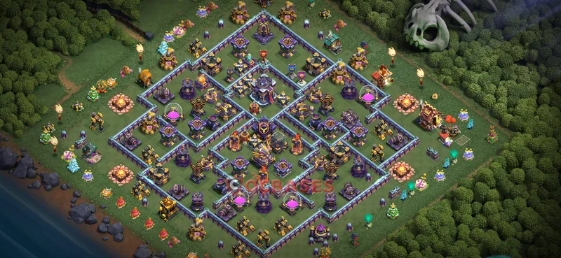 Town Hall 15 Base -hybrid – Layout id: ralq5 base layout