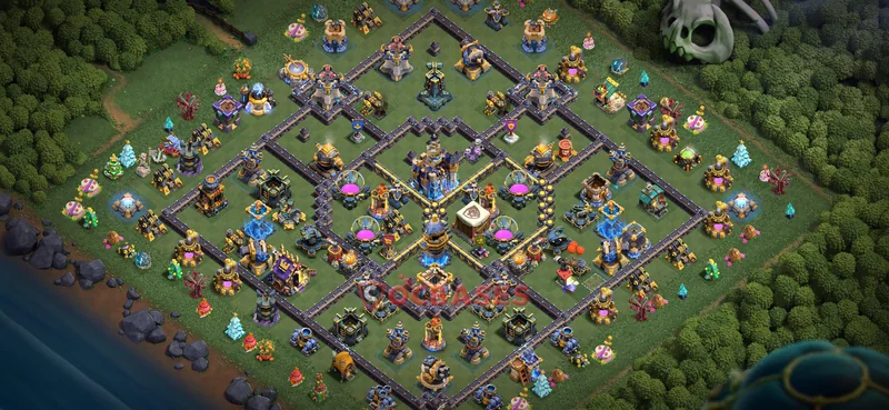 Town Hall 18 Base -farming – Layout id: 2c2x6 base layout
