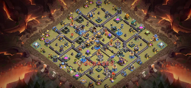 Town Hall 18 Base -war – Layout id: 6lnc2 base layout